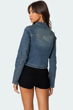 Campera denim hebilla doble de Edikted en Chaquetas para argentina