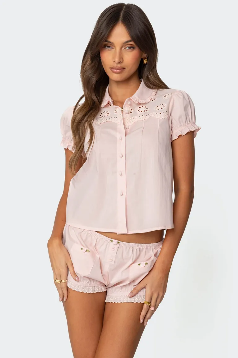 Camisa lona entallada de Edikted en Blusas para argentina