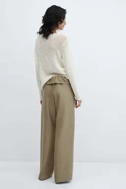 Pantalón wideleg cintura doblez de Mango en Pantalones para argentina