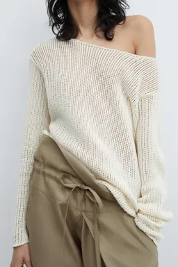 Pantalón wideleg cintura doblez de Mango en Pantalones para argentina