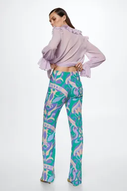 Pantalón fluido estampado de Mango en Pantalones para argentina