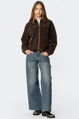 Campera gamuza sintética memphis de Edikted en Chaquetas para argentina