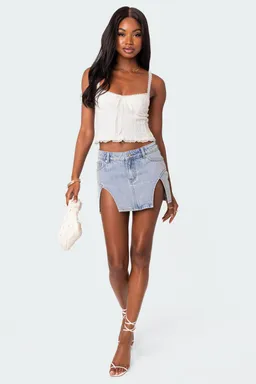 Musculosa tejida con encaje de Edikted en Tops para argentina