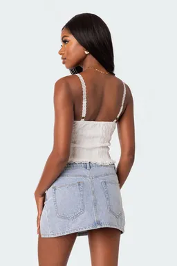 Musculosa tejida con encaje de Edikted en Tops para argentina