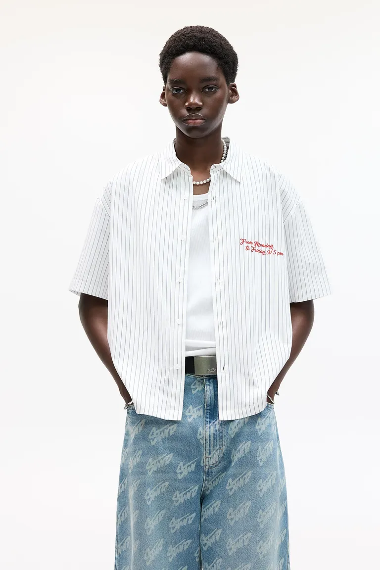 Camisa rayas manga corta stwd de Pull&Bear en Camisas para argentina