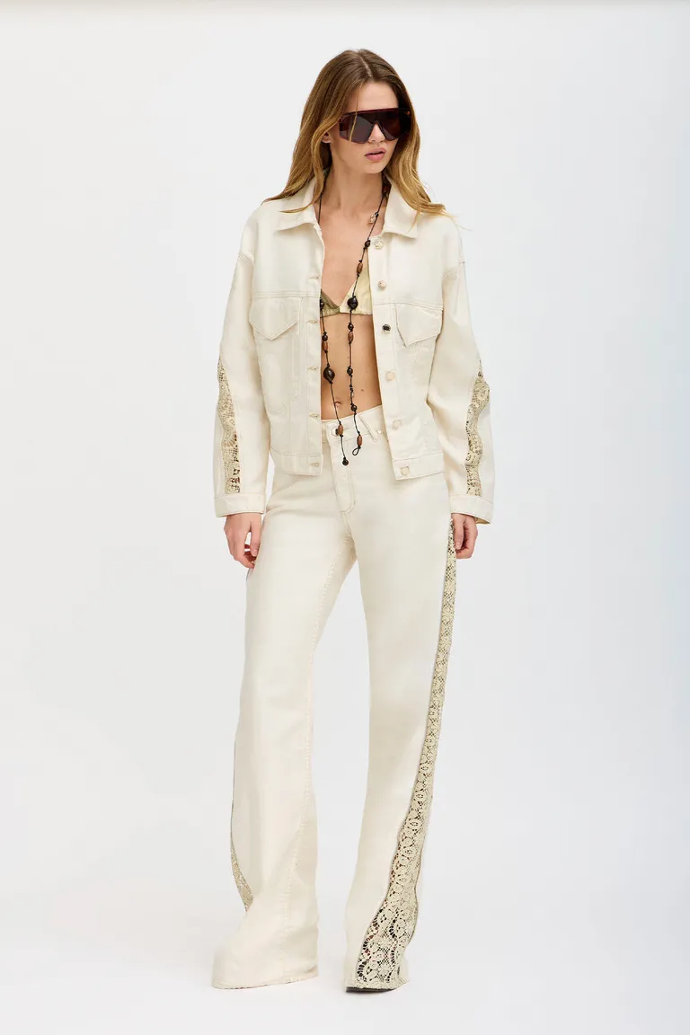 Pantalón de edición limitada con gipiure y cierre lateral de Tucci en Pantalones para argentina