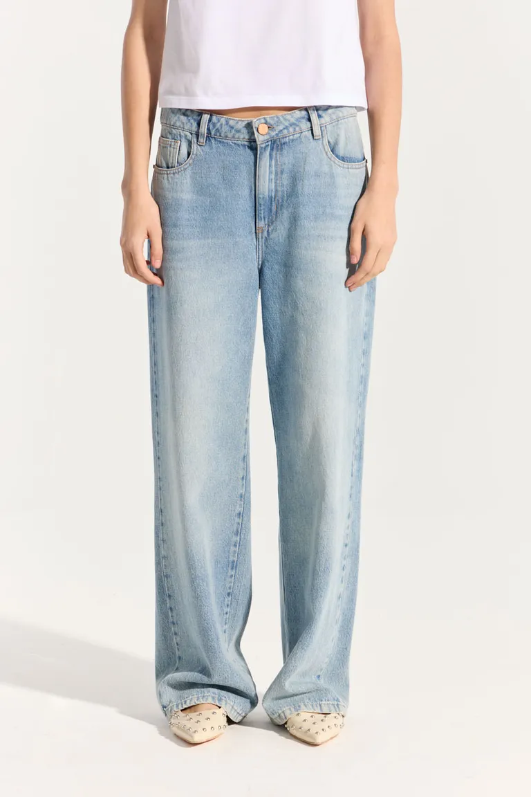 Pantalones anchos de denim de corte relajado y estilo moderno de Portsaid en Pantalones para argentina