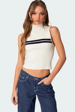 Top eliza acanalado cuello alto de Edikted en Tops para argentina