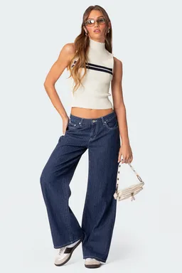 Top eliza acanalado cuello alto de Edikted en Tops para argentina
