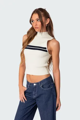 Top eliza acanalado cuello alto de Edikted en Tops para argentina