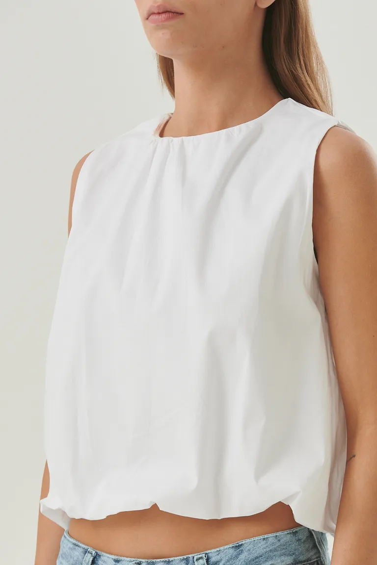 Top sin mangas con efecto globo - Silueta fresca y moderna de Sweet en Tops para argentina