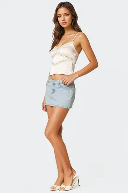 Musculosa tamar efecto satén de Edikted en Tops para argentina