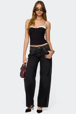 Corset contrastante peekaboo de Edikted en Tops para argentina