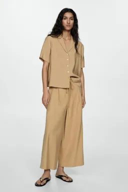 Pantalón wideleg cintura elástica de Mango en Pantalones para argentina