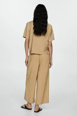 Pantalón wideleg cintura elástica de Mango en Pantalones para argentina