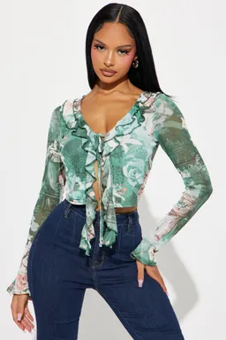 Top if he wanted ruffle de Fashion Nova en Blusas para argentina