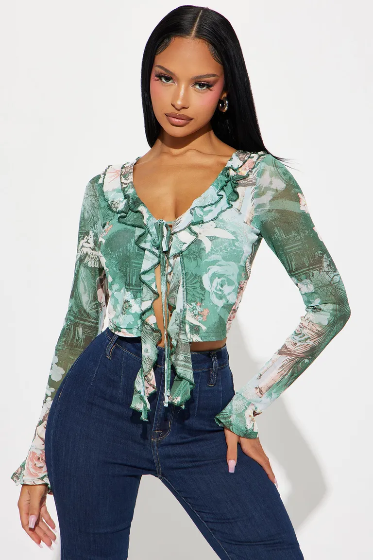 Top if he wanted ruffle de Fashion Nova en Blusas para argentina