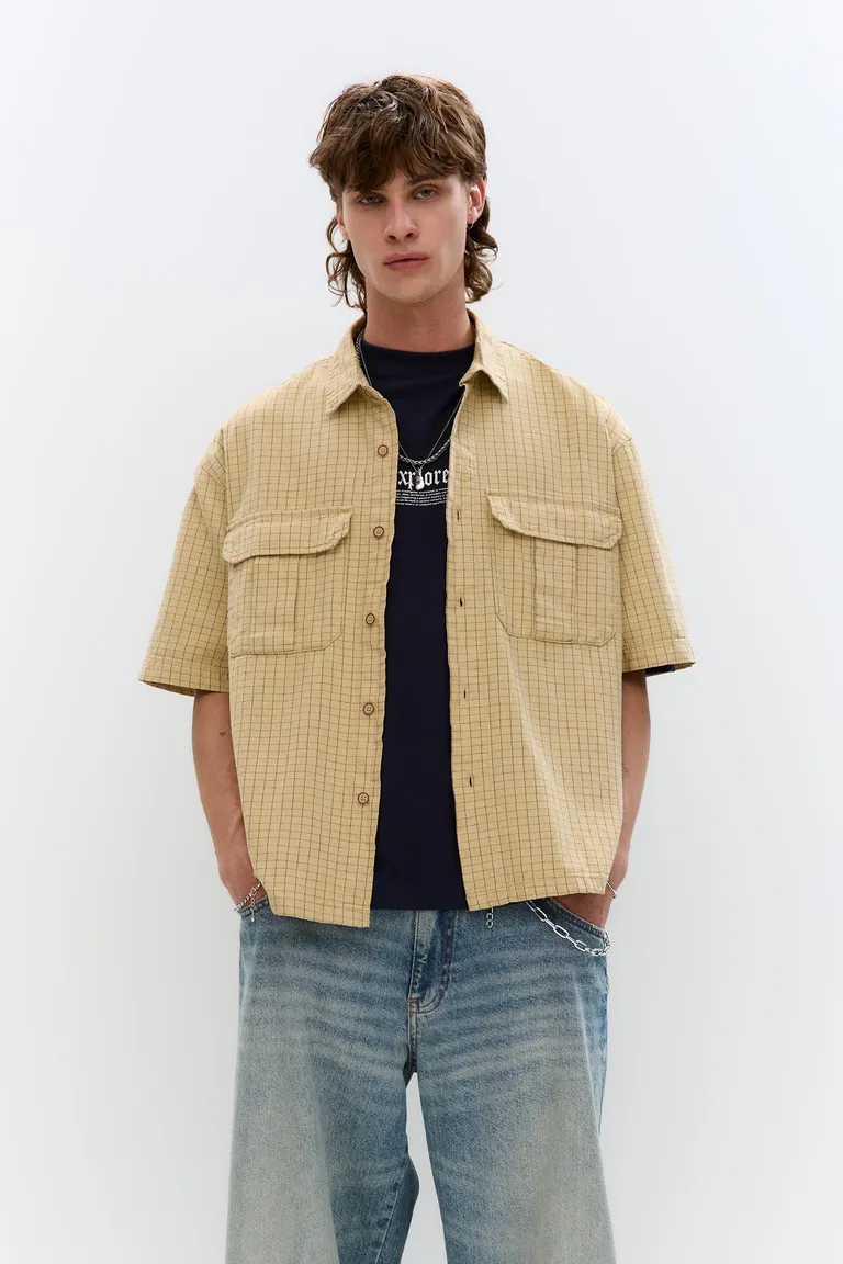 Camisa cuadros manga corta de Pull&Bear en Camisas para argentina