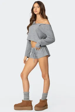 Top corto waffle teddy de Edikted en Buzos y Sweaters para argentina