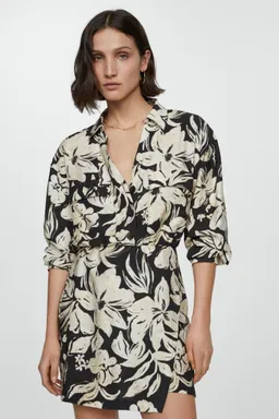 Vestido camisero estampado floral de Mango en Vestidos para argentina
