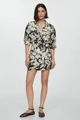 Vestido camisero estampado floral de Mango en Vestidos para argentina