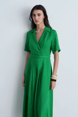 Vestido lino cinturón de Mango en Vestidos para argentina