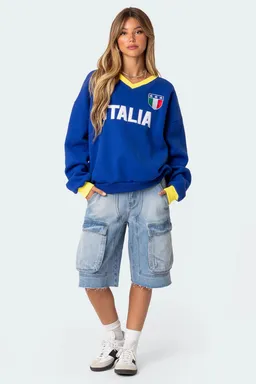 Buzo oversized italia de Edikted en Buzos y Sweaters para argentina