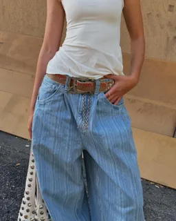Jeans globo rayas de Bershka en Pantalones para argentina