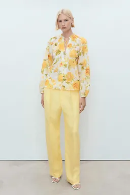 Blusa floral algodón de Mango en Blusas para argentina
