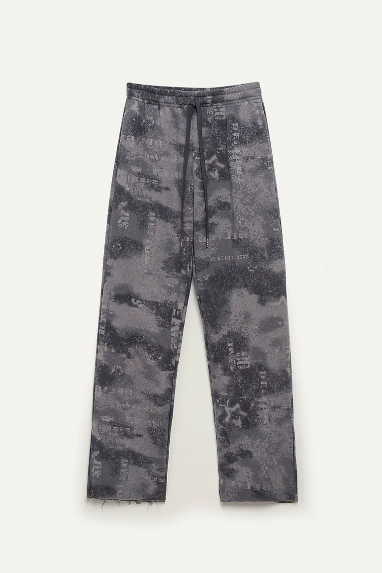 Pantalón recto camuflado con tajos laterales y ajuste en la cintura de 47 Street en Pantalones para argentina