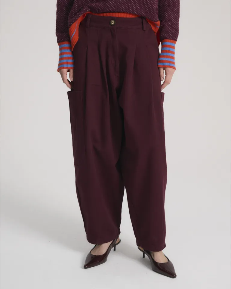 Pantalon de tiro alto con pinzas y corte amplio de Blue Sheep en Pantalones para argentina