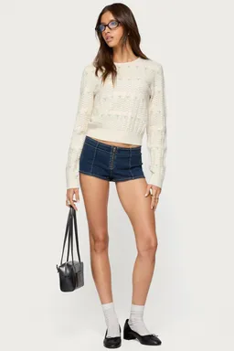 Sweater emerie flor texturizado de Edikted en Buzos y Sweaters para argentina