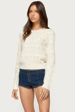 Sweater emerie flor texturizado de Edikted en Buzos y Sweaters para argentina