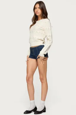 Sweater emerie flor texturizado de Edikted en Buzos y Sweaters para argentina