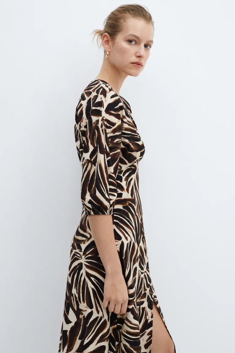 Vestido estampado escote pico de Mango en Vestidos para argentina