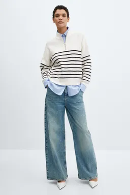 Sweater rayas con cremallera de Mango en Buzos y Sweaters para argentina