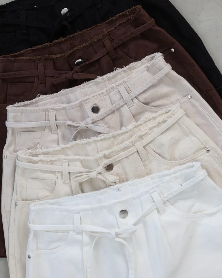 Shorts deshilachados con bolsillos y cierre frontal de Sky en Shorts para argentina