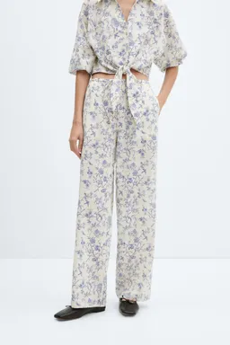 Pantalón algodón estampado de Mango en Pantalones para argentina