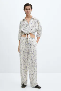 Pantalón algodón estampado de Mango en Pantalones para argentina