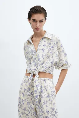 Pantalón algodón estampado de Mango en Pantalones para argentina
