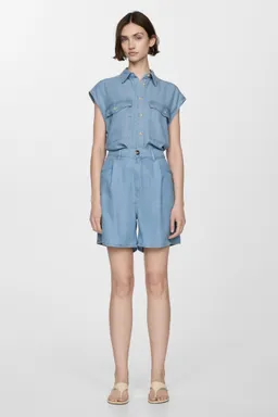 Camisa lyocell sin mangas de Mango en Camisas para argentina