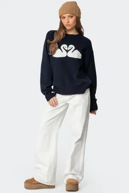 Sweater oversized tejido swan de Edikted en Buzos y Sweaters para argentina