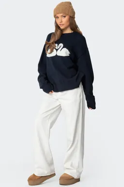 Sweater oversized tejido swan de Edikted en Buzos y Sweaters para argentina