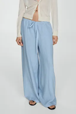 Pantalón lino wideleg de Mango en Pantalones para argentina
