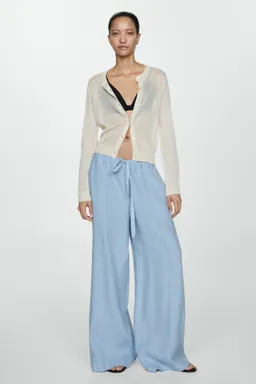 Pantalón lino wideleg de Mango en Pantalones para argentina