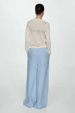 Pantalón lino wideleg de Mango en Pantalones para argentina