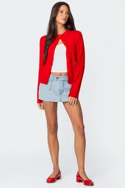 Micro faldashort denim clementine de Edikted en Shorts para argentina