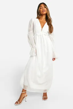 Maxi vestido dobby volantes de Boohoo en Vestidos para argentina