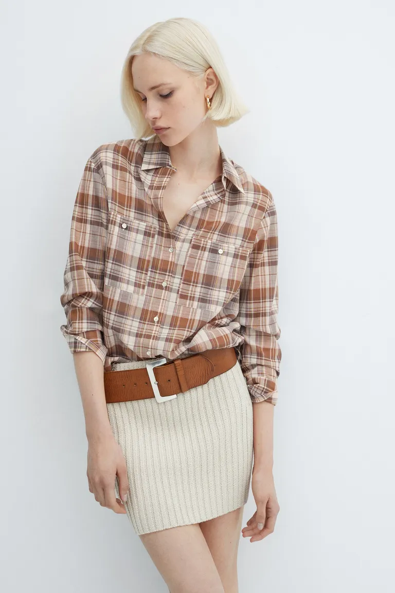 Camisa cuadros con bolsillos de Mango en Camisas para argentina