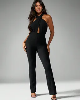 Mono largo textura escote halter de Missguided en Monos para argentina